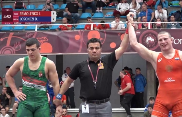 Ростовчанин Илья Ермоленко стал чемпионом Европы по греко-римской борьбе